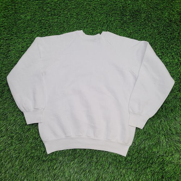 Vintage Waukee Raglan Sweatshirt Womens M 18x22 Neon Rainbow - Picture 2 of 14